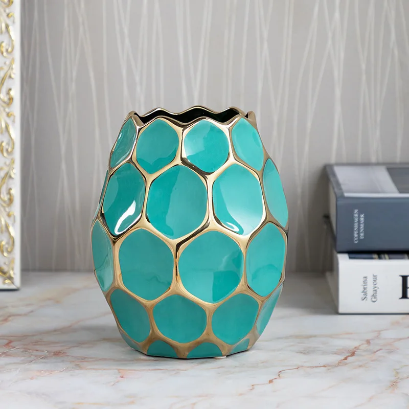 

Creativity Ceramic Vase Geometry Abstract Flower Arrangement Hydroponic Accessories Modern Home Decoration Wedding Vases