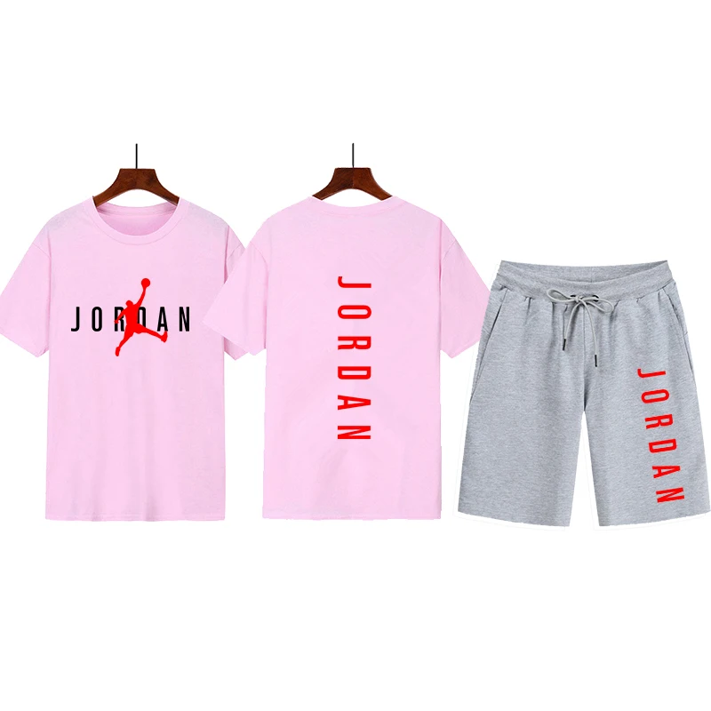 

Casual brand men's sportswear 23 T-shirt + shorts suit 2021 summer jogging pants T-shirt sportswear street Harajuku top T-shirt