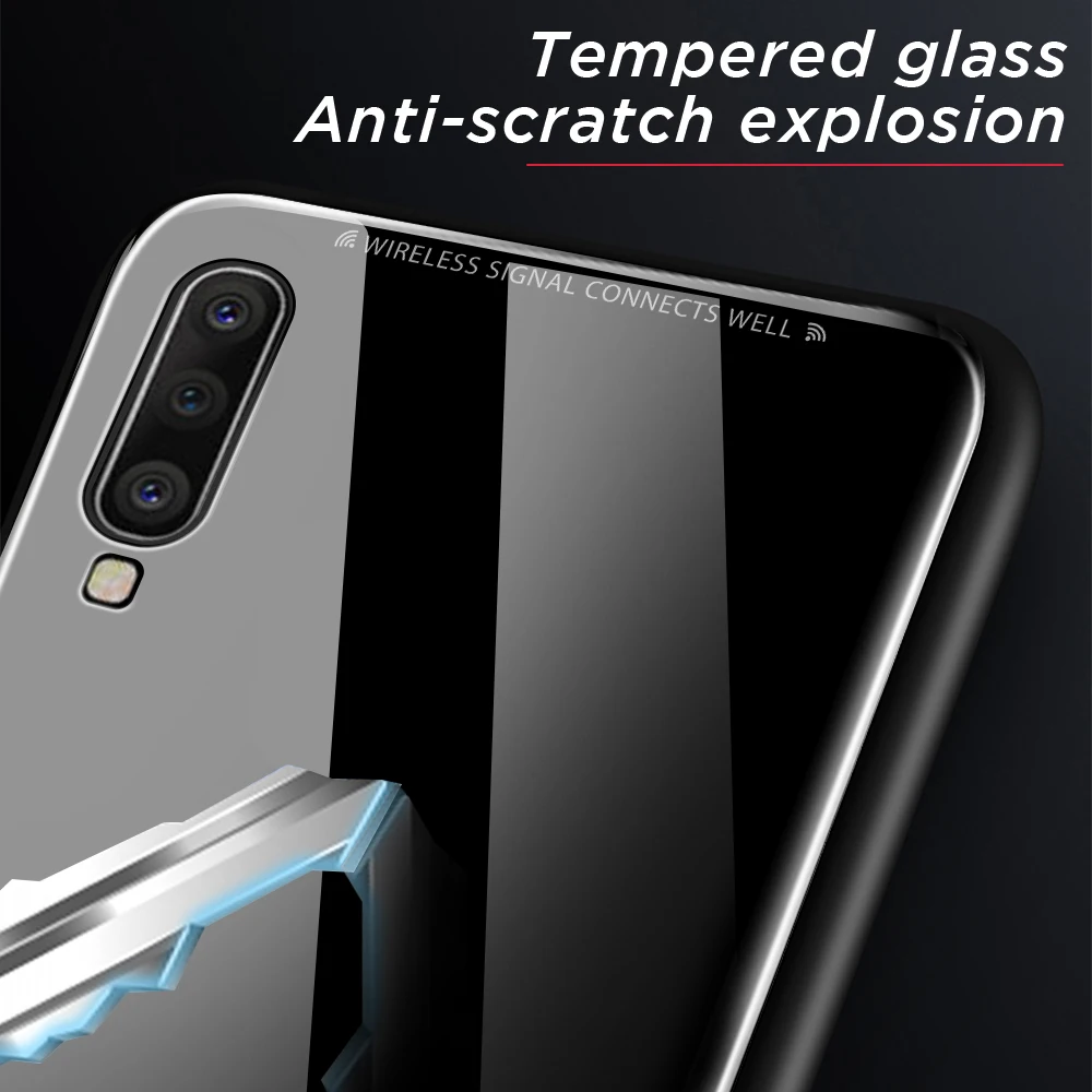 Чехол из закаленного стекла для Samsung Galaxy S10 S10e A10 A30 A40 A50 A60 A70 2019 A9 A7 2018 S8 S9 Plus белый и