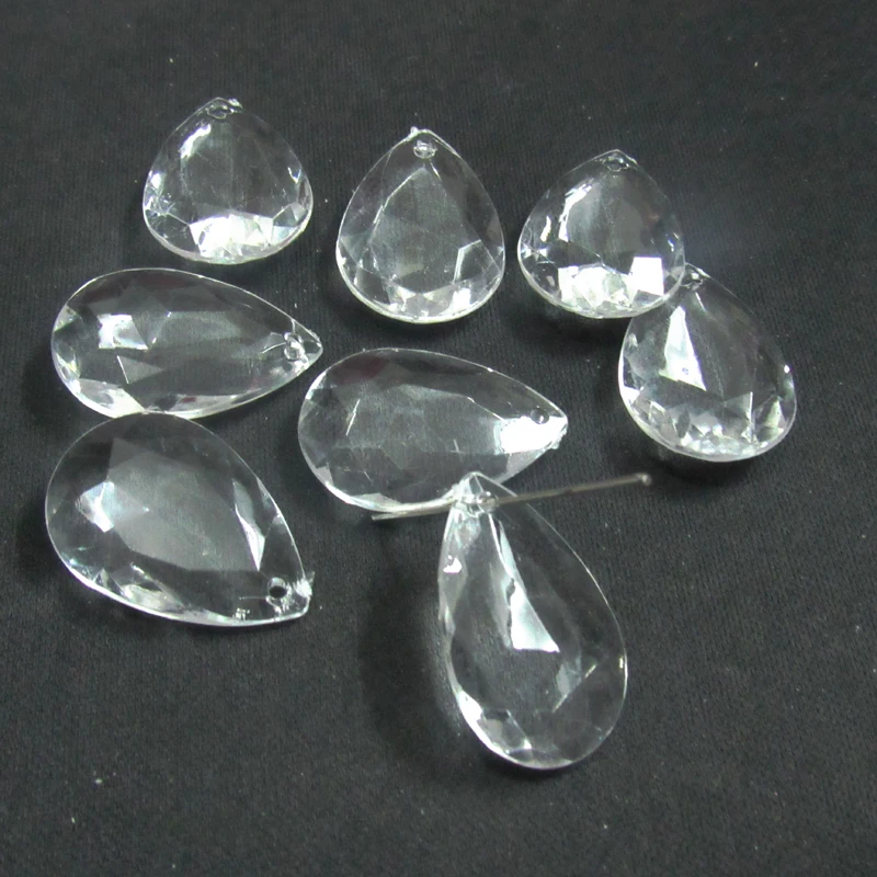Прозрачные Акриловые граненые плоские бусины в форме капли воды 30 мм * 20 7 210