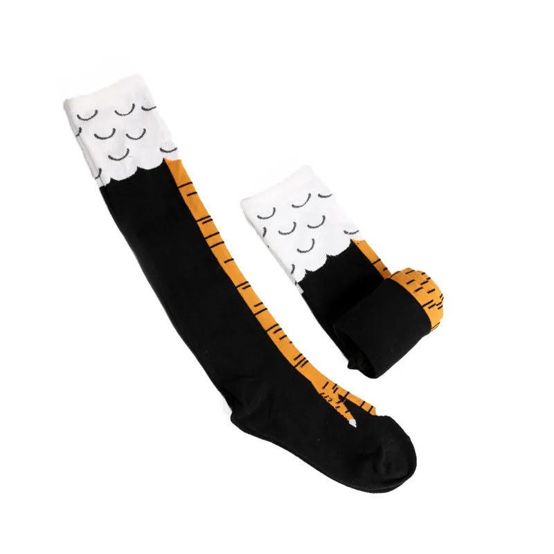 

High Quality Creative Chicken Women Over The Knee Socks Cartoon Cotton Chicken Claw Ladies 3D Print Funny Animal High Socks