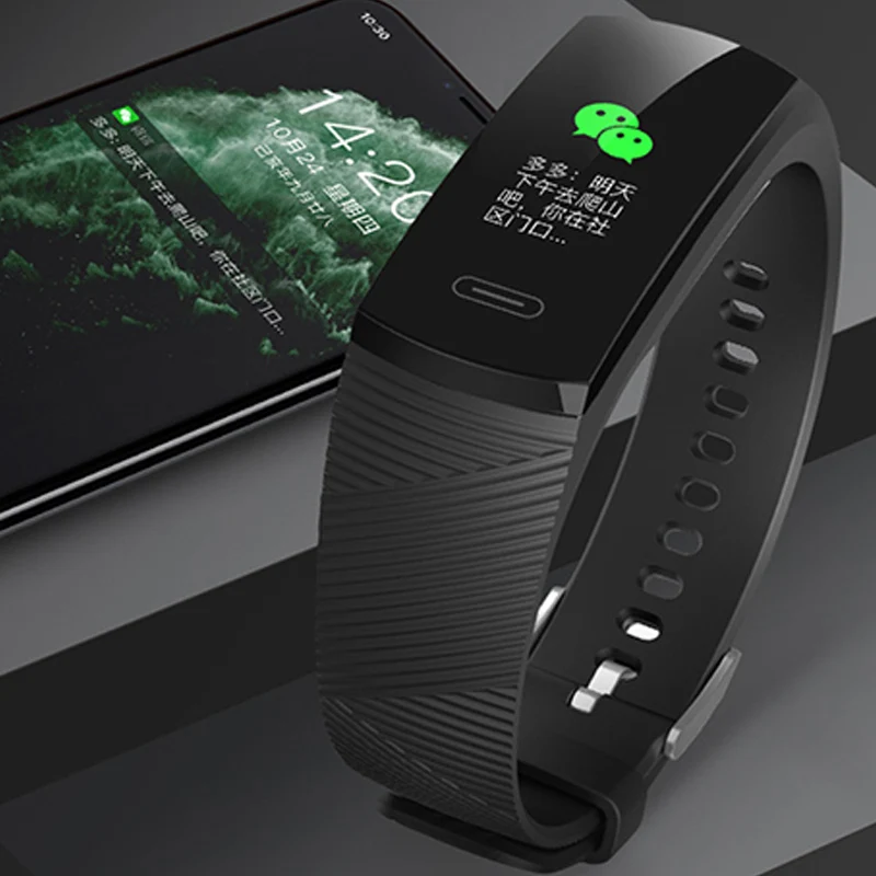 

K1 Bluetooth Smart Wristband For Android IOS Waterproof ECG Heart Rate Smart Wristband 0.96inch HD Full Touch Smart Bracelet