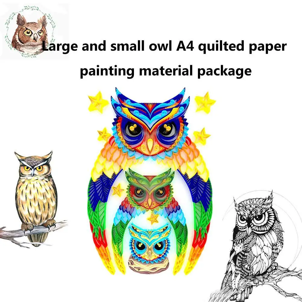 Сделай Сам сова хамелеон картина из бумаги рукоделие A4 3d набор инструментов для