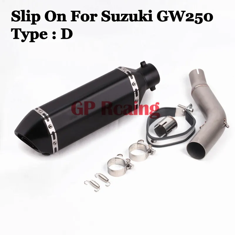 Слипоны для Suzuki GW250F GW250 GP выхлопной адаптер мотоцикла средний соединитель трубы