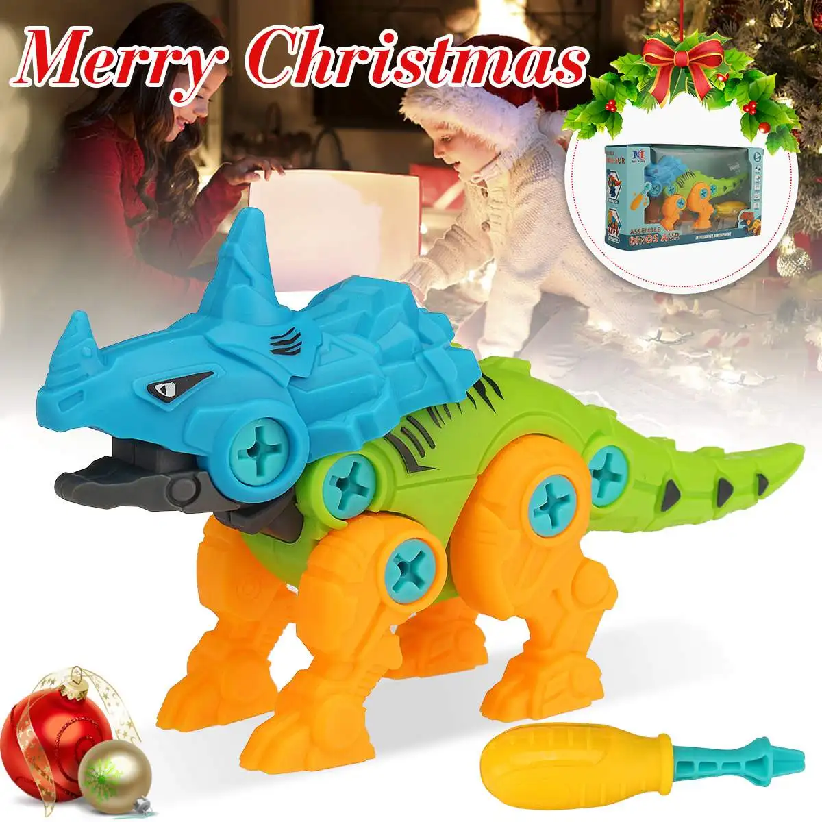 

Разборка своими руками, сборка с винтом, Ранняя образовательная модель динозавра, обучающая игрушка для детей, мальчиков, Рождество