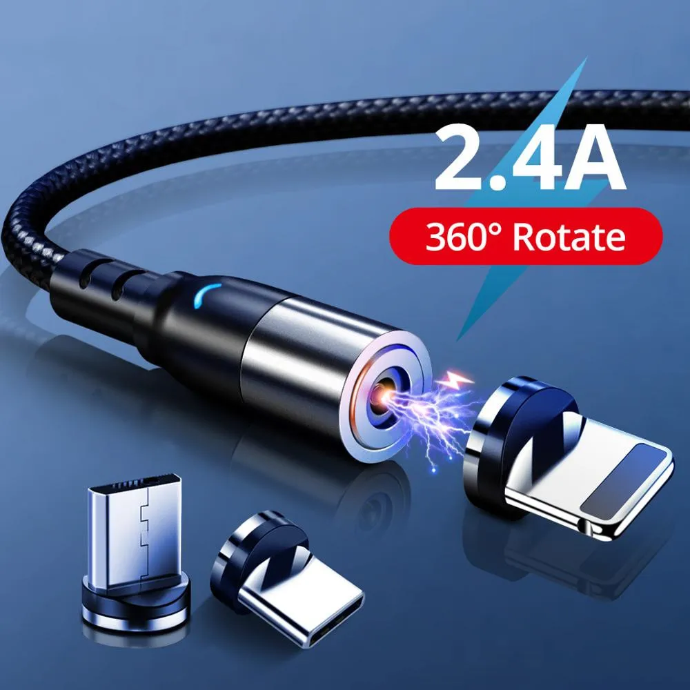 Магнитный кабель Micro USB Type C для iPhone Xiaomi Samsung мобильный телефон планшет быстрая