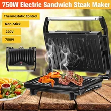 Electric Sand Steak Maker Dual Toast Grill Pan Non Sti  Toaster Cake Breakfast hine Kitchen s 750W 220V-240V