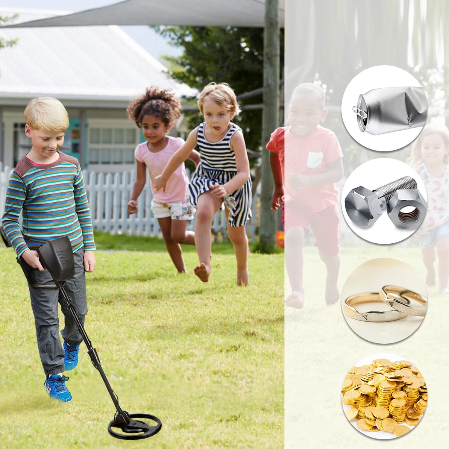 

MD-4030P Metal Detector Underground Professional Depth 2.5m Search Finder Gold Detector Adjustable Treasure Hunter Portable