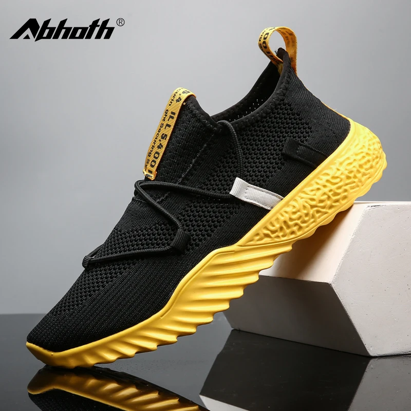 

Abhoth Men Sneaker Light Mesh Breathable No-slip Stability Sport Shoes Wear-resistant Outdoor Running Shoes Zapatillas Hombre