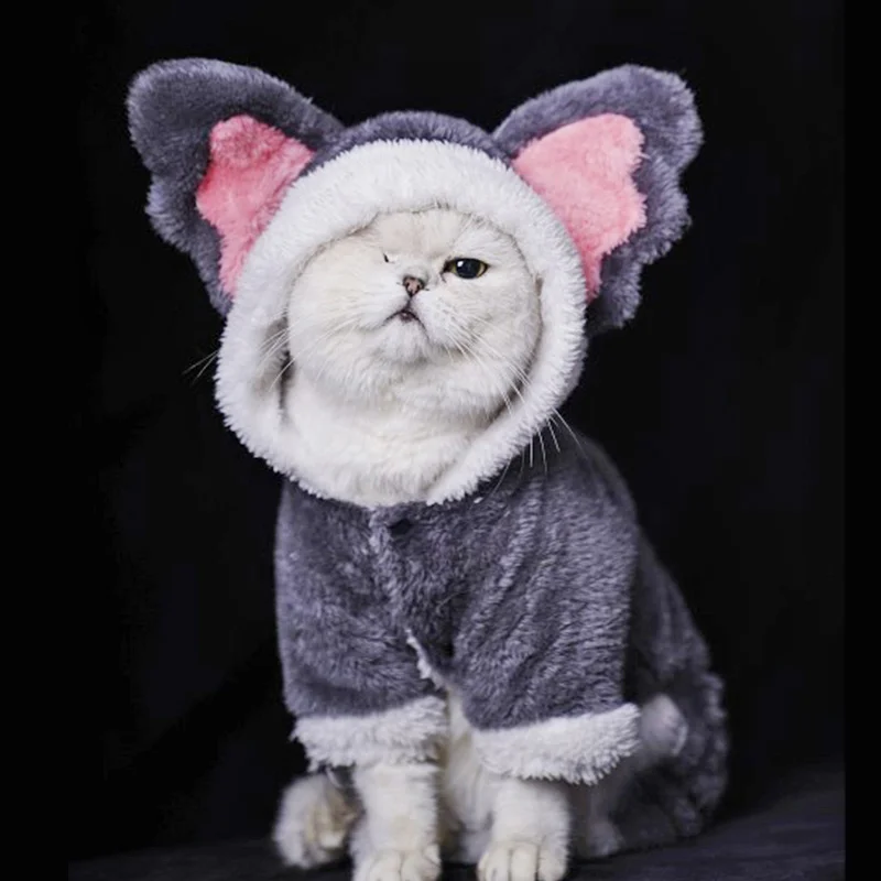 Милые модные костюмы для косплея собак Новогодняя одежда кошек Рождественский