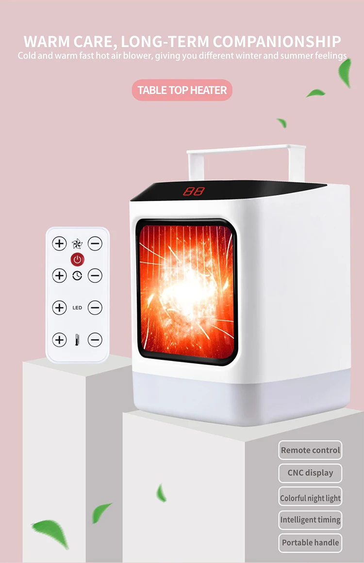 1000 Вт Электрический тепловентилятор Керамика нагреватели с 2-мя тепло и