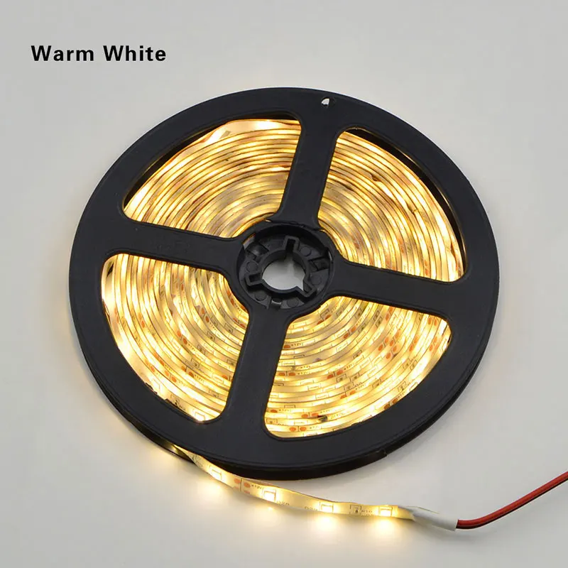 Тёплый белый RGB Светодиодная лента RGB SMD 2835 гибкая лента светодиод лента RGB 5 м Диодная лента DC 12 В водонепроницаемый декор 60 Светодиодный s/M - Испускаемый цвет: Тёплый белый