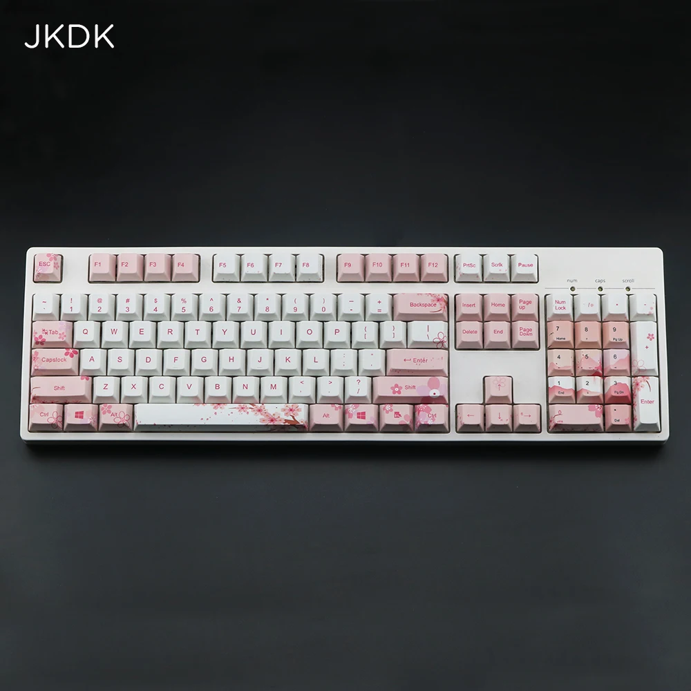 JKDK sakura five surface sublimation cherry profile 108/133 клавиши для механической клавиатуры mx switch