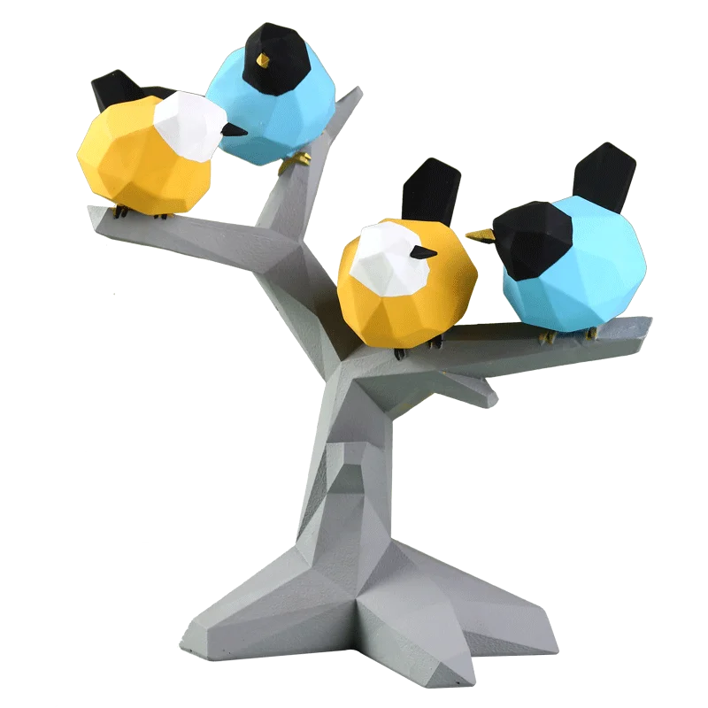 

Скандинавские 3D геометрические орнаменты в виде спирли оригами, птицы, настольные украшения для гостиной, винного шкафа, телевизора, украше...