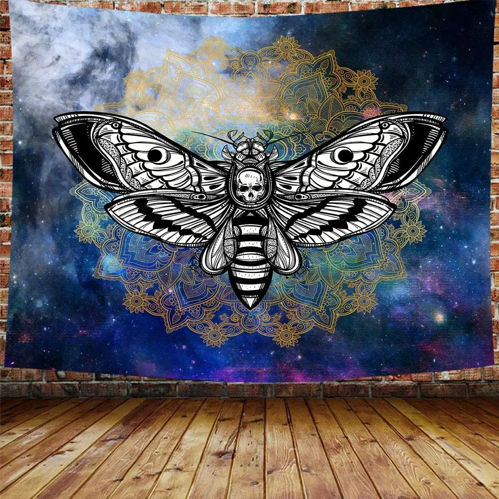 Гобелен настенный с рисунком мандалы украшение на стену в стиле хиппи