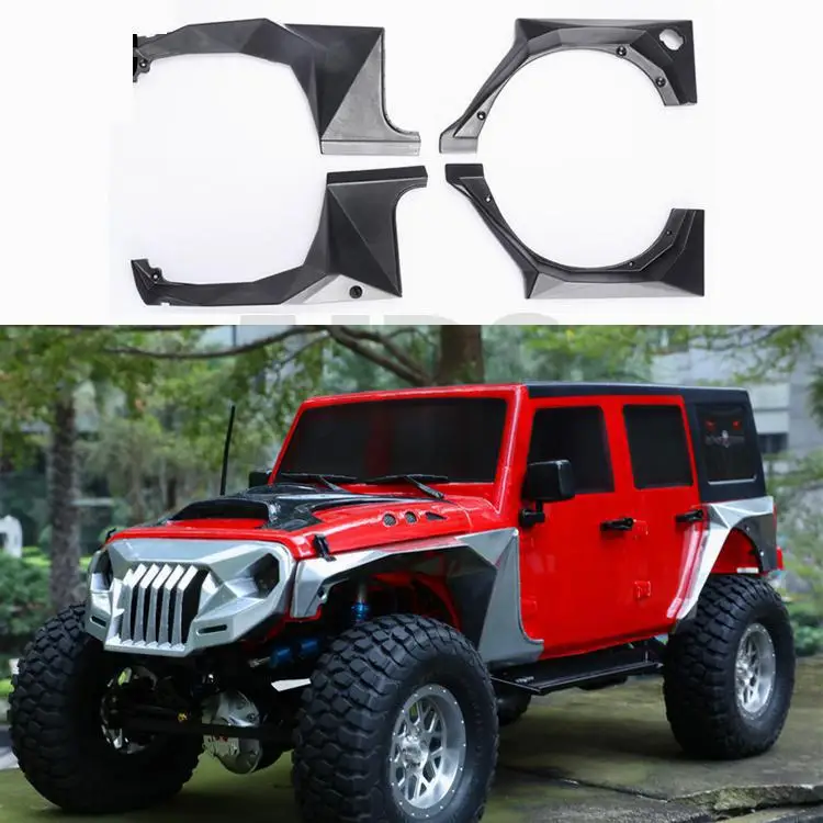 Для 1/10 Rc crawler Trx4 axial Scx10 ii Jk Wrangler 4 шт Abs пластиковые колеса для бровей крыло 324 мм
