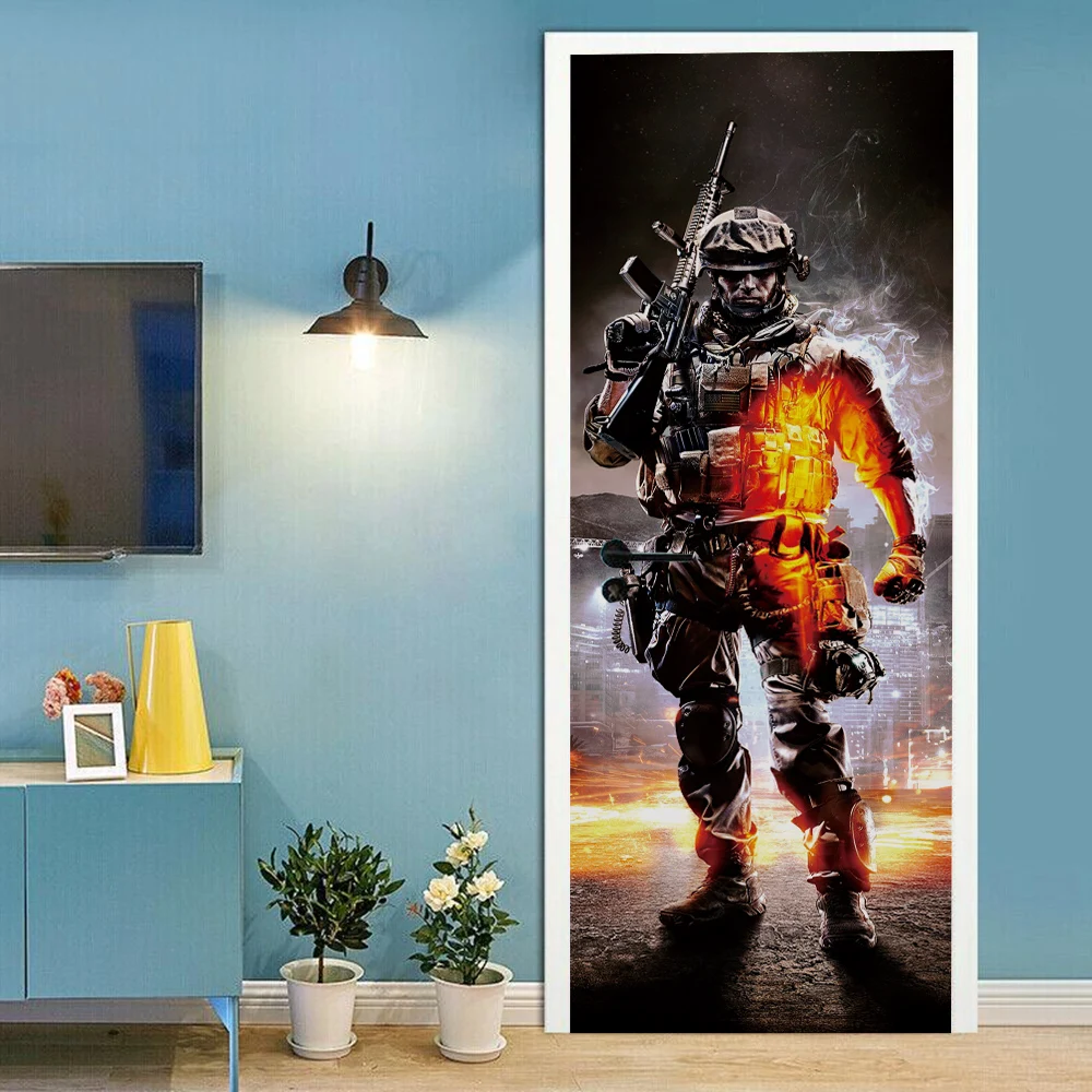 3D creative Call of Duty 2 door stickers wall self-adhesive waterproof removable | Дом и сад