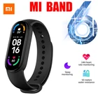 Смарт-браслет Xiaomi Mi Band 6 с кислородом в крови, пульсометром, фитнес-тренером MIband 6 1,56 ''AMOLED Bluetooth, водонепроницаемый смарт-браслет