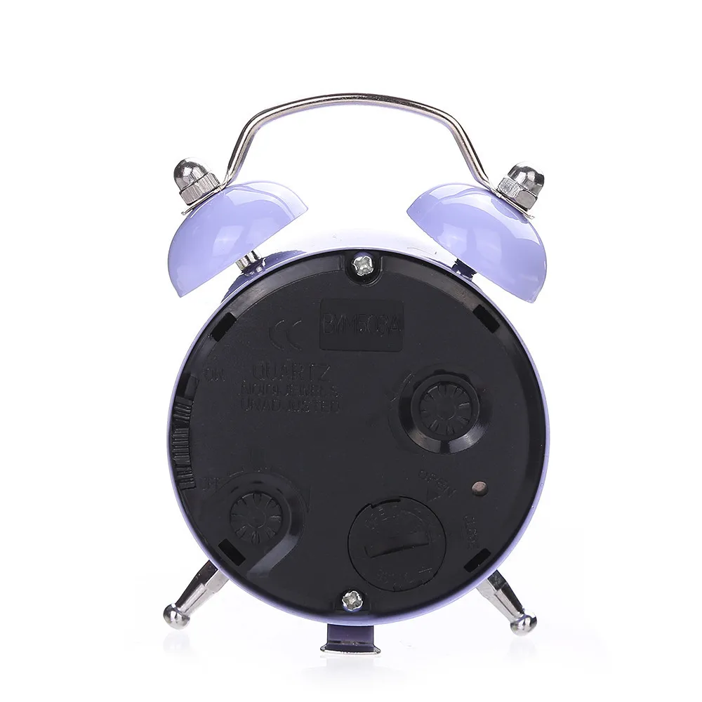 

2021 Simplicity Alarm Clock Bedroom Heavy Sleepers Modern Twin Bell Silent Alloy Stainless Metal Alarm Clock Hot Drop Shipping