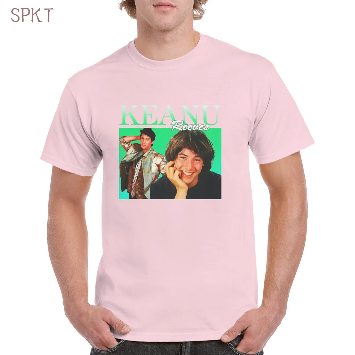 

Young Keanu Green Top t shirt Letter Oversized Tee Female/Man New Retro T-Shirt