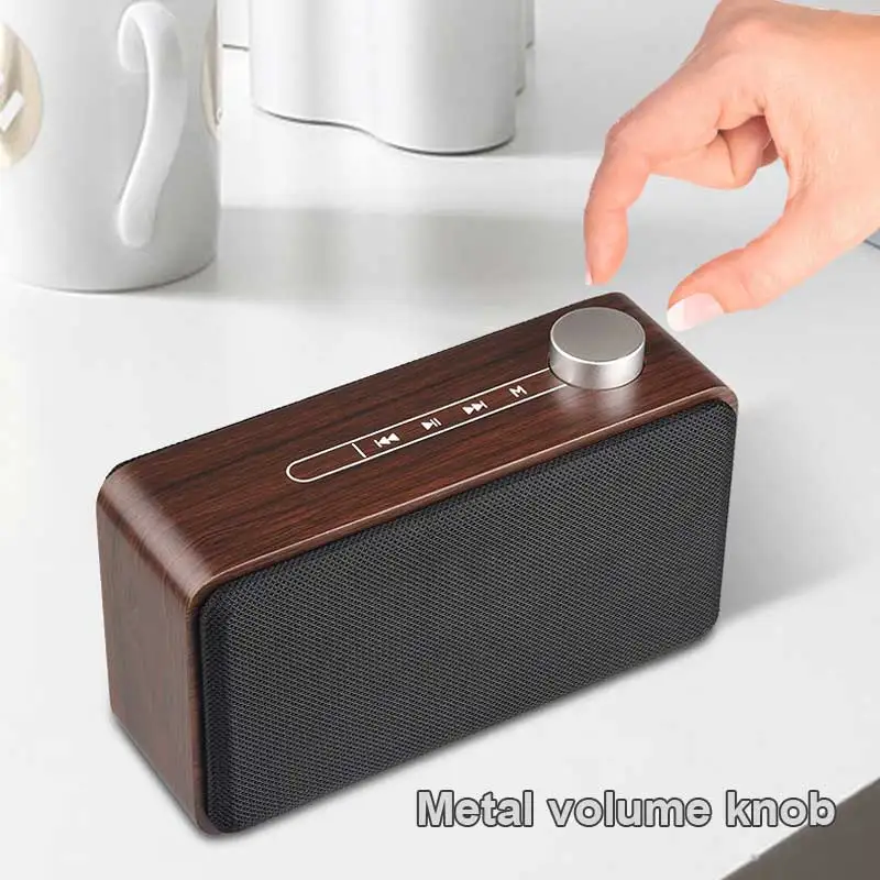 Деревянная портативная мини-Колонка JUNKE Hi-Fi с Bluetooth беспроводная стереоколонка
