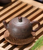 chinese traditional ceramic teapot pure handcraft beautiful appearance household puer oolong tea set high grade clay kettle