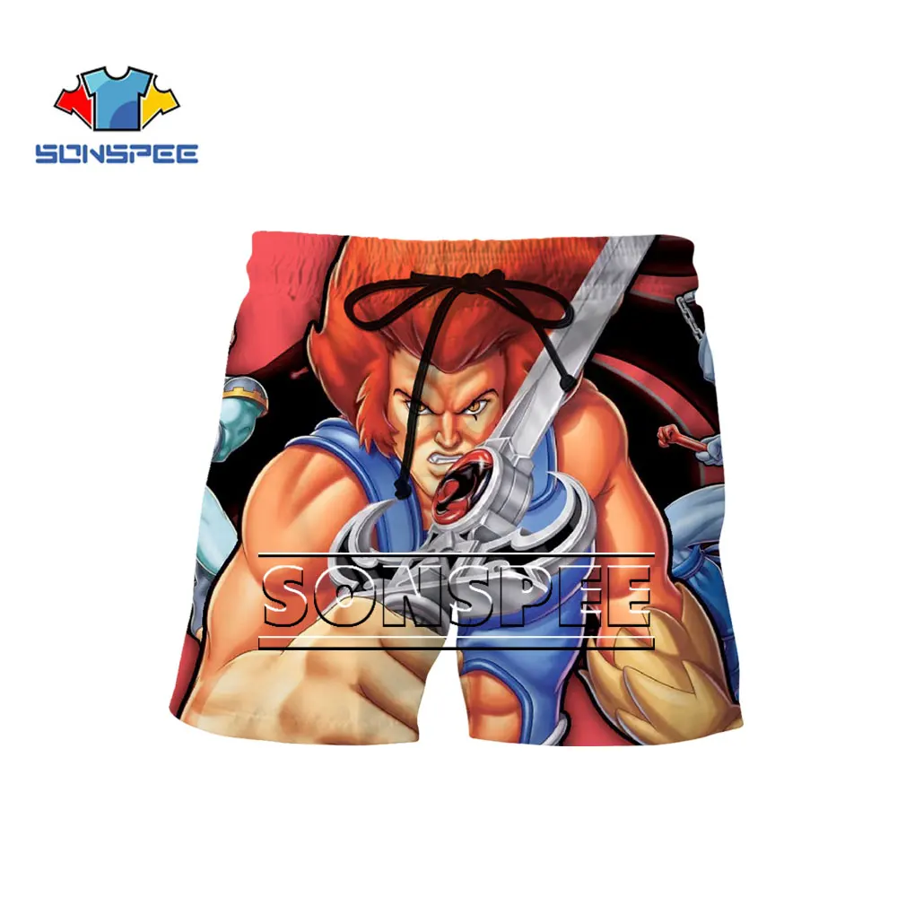 

SONSPEE Thundercats Shorts Summer Men Women Beach Short 3D Print Breathable Comfortable Cool Trend Movement Fashion Casual Pants