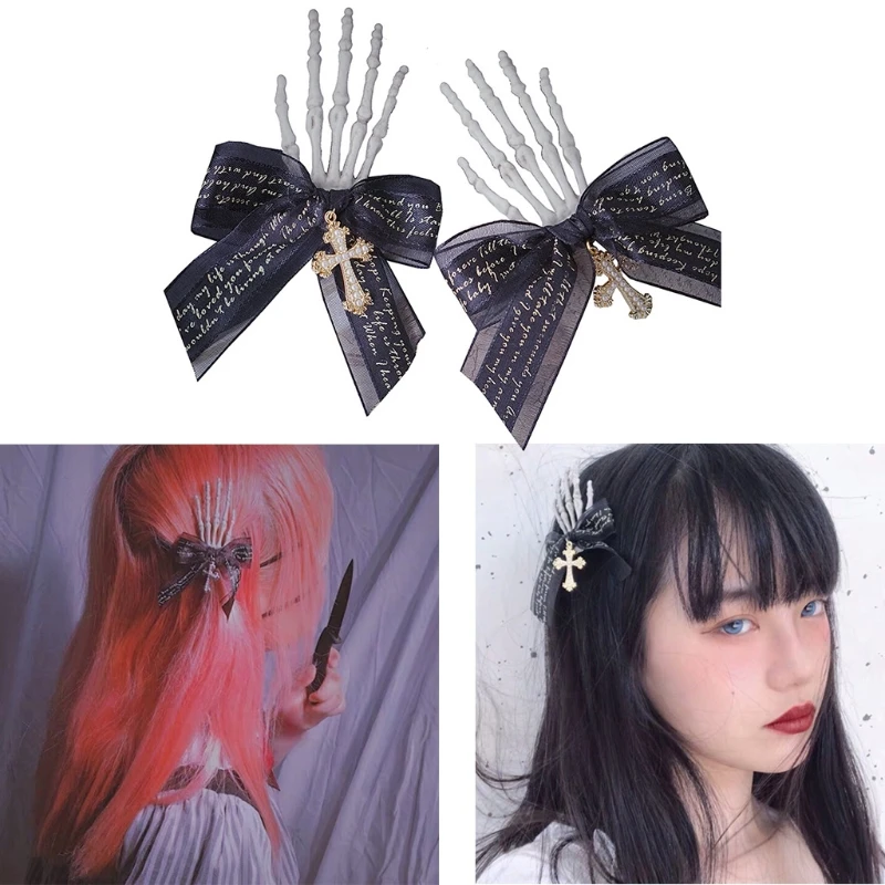 

2 шт., заколки для волос в виде черепа