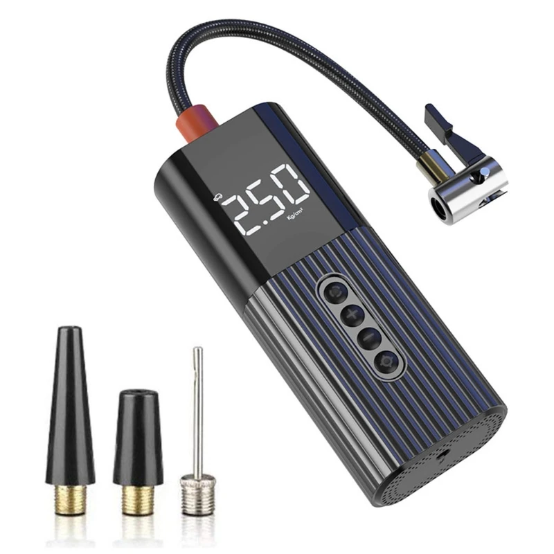 

X7AE Tire Inflator Portable Air Compressor for Car with Digital Pressure Gauge LED Light Mini Rechargeable Electric Air Pump