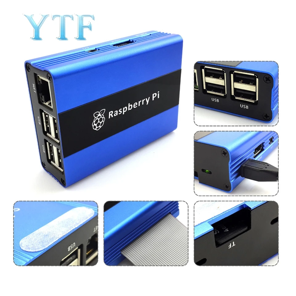 Металлический чехол из алюминиевого сплава для Raspberry PI 3 B+ чехол модель Raspberry pi алюминиевый корпус