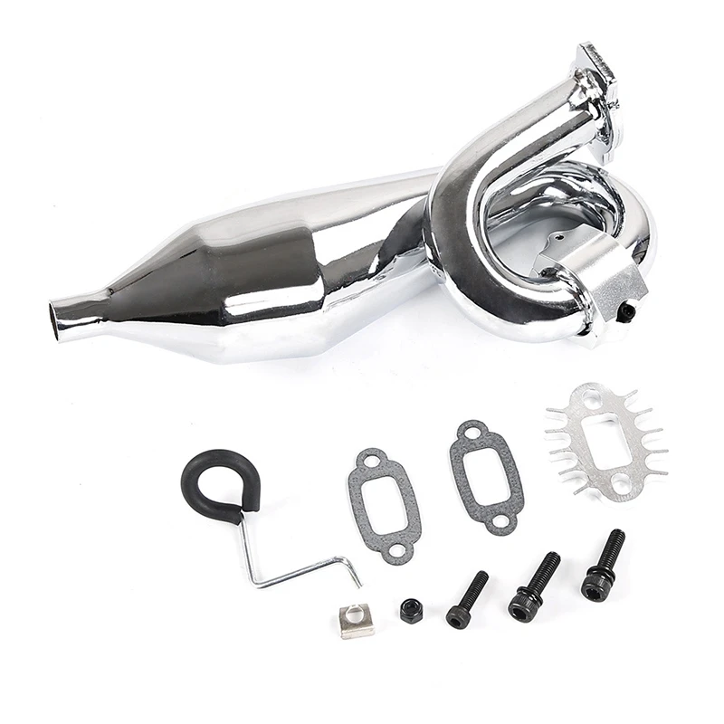 Хромовая резонансная трубка настроенная труба выхлопная общая для 1/5 HPI Baja 5B Ss 5T 5Sc