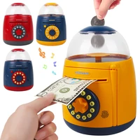 new egg steamer shaped money box electronic fingerprint atm password piggy bank saving box for coin deposit safe 2022 kid gift