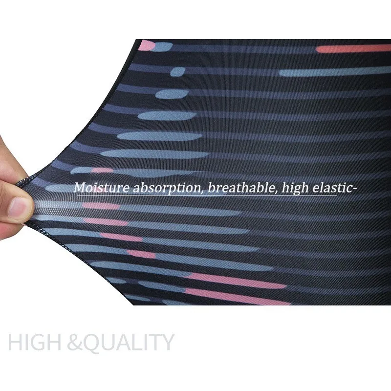 Женские Леггинсы для йоги спортивные штаны с полосатым принтом эластичные