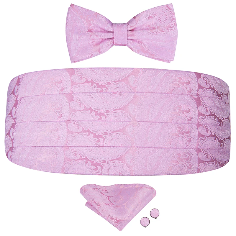 YF-2018 Hi-Tie роскошный Шелковый Взрослый мужской широкий пояс галстук-бабочка наборы Hanky запонки набор Формальные Свадебные вечеринки широкий пояс для смокинга эластичный - Цвет: YF-2018