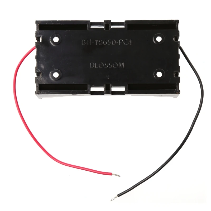 

3.7V 2x 18650 Parallel Batteries Holder Box Storage Case Container With Wire