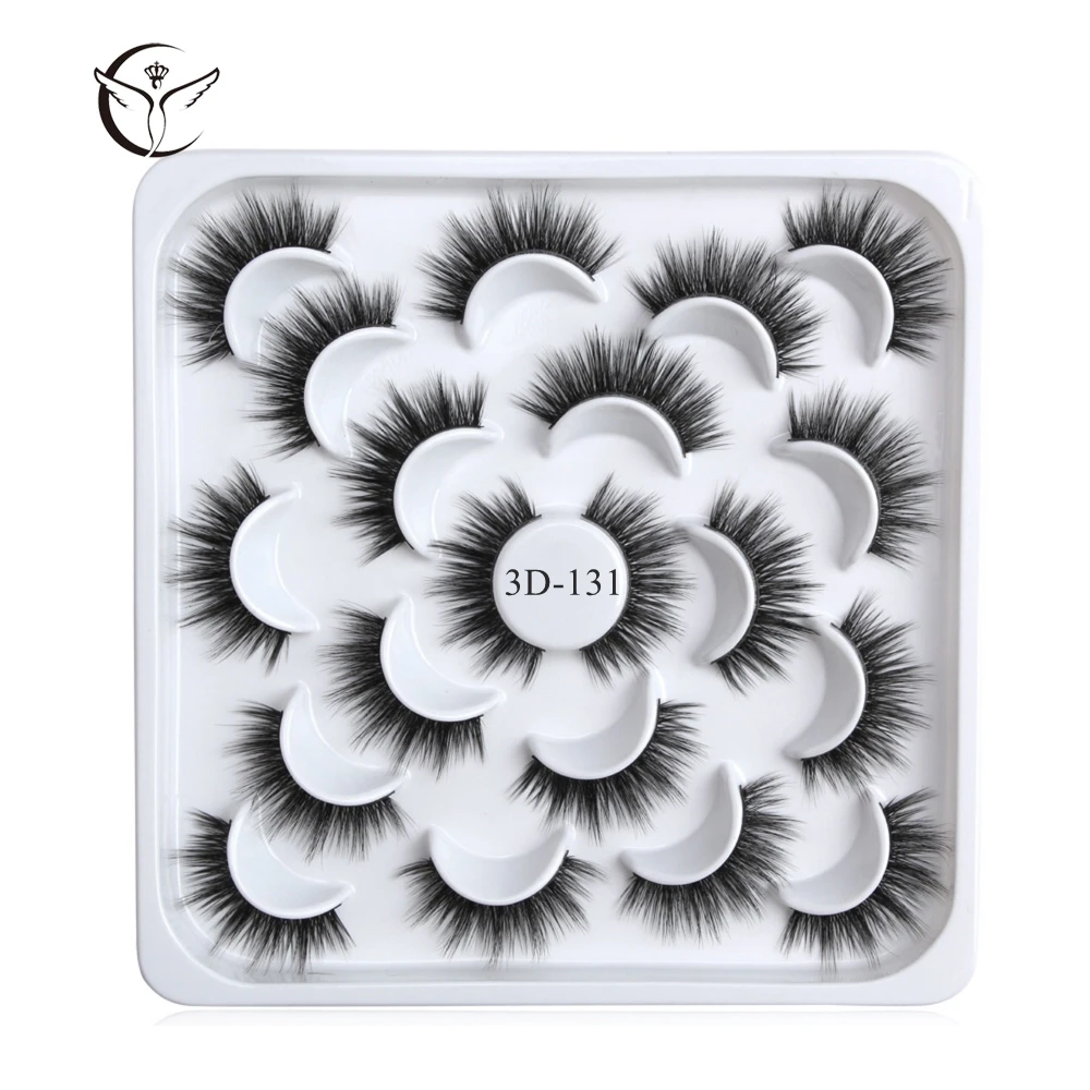 3DM-131 Mink eyelashes 3d mink hair eyelashes10 pairs long makeup 3d faux nature fake lashes extension false eyelashes Wholesale(10P - Цвет: 3DM-131