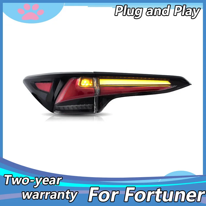 

Car Styling for Toyota Fortuner Taillights for 2017-2019 Fortuner LED Tail Lamp+Turn Signal+Brake+Reverse LED light