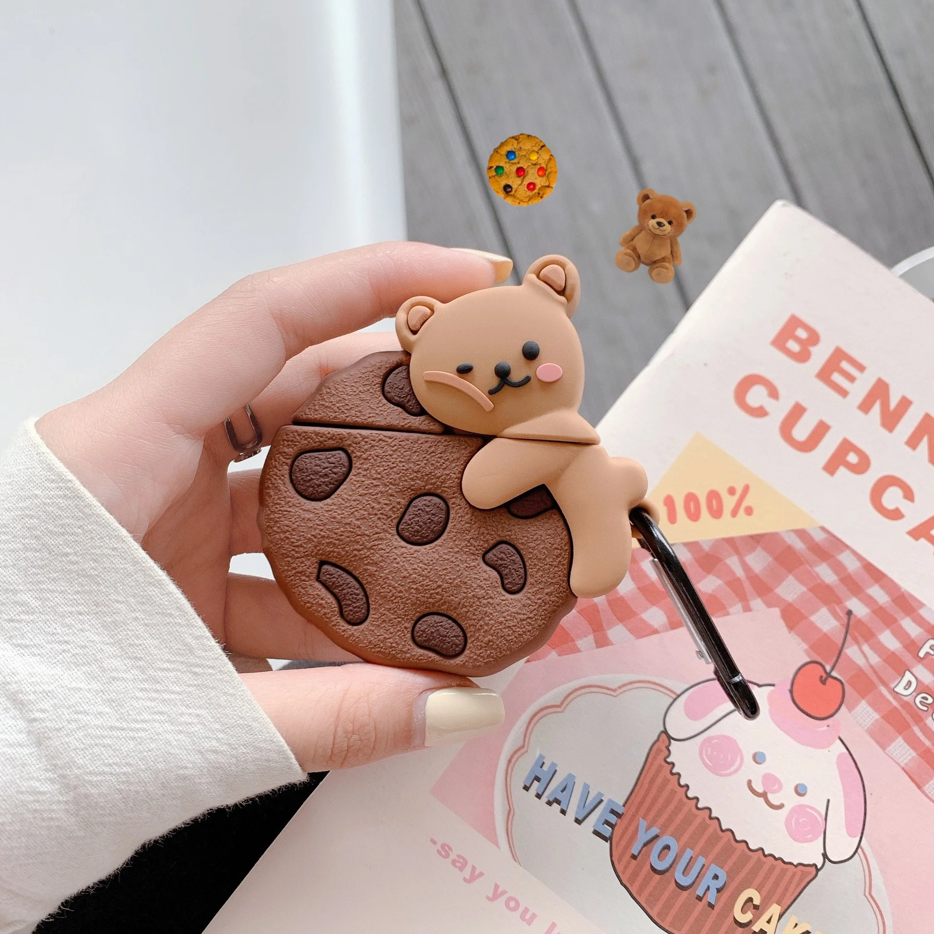 

Cookies for AirPods Case Wireless Earphone Protective Case Cover for Airpods Charging Box Cartoon Headphone Case for Airpod Pro