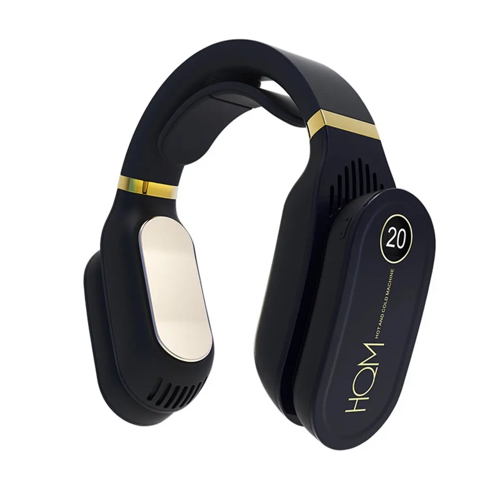 

Mini Neck Fan Portable Air Conditioning Bladeless Ventilador USB Rechargeable Leafless Wearable Neckband Fan With Warm Heater