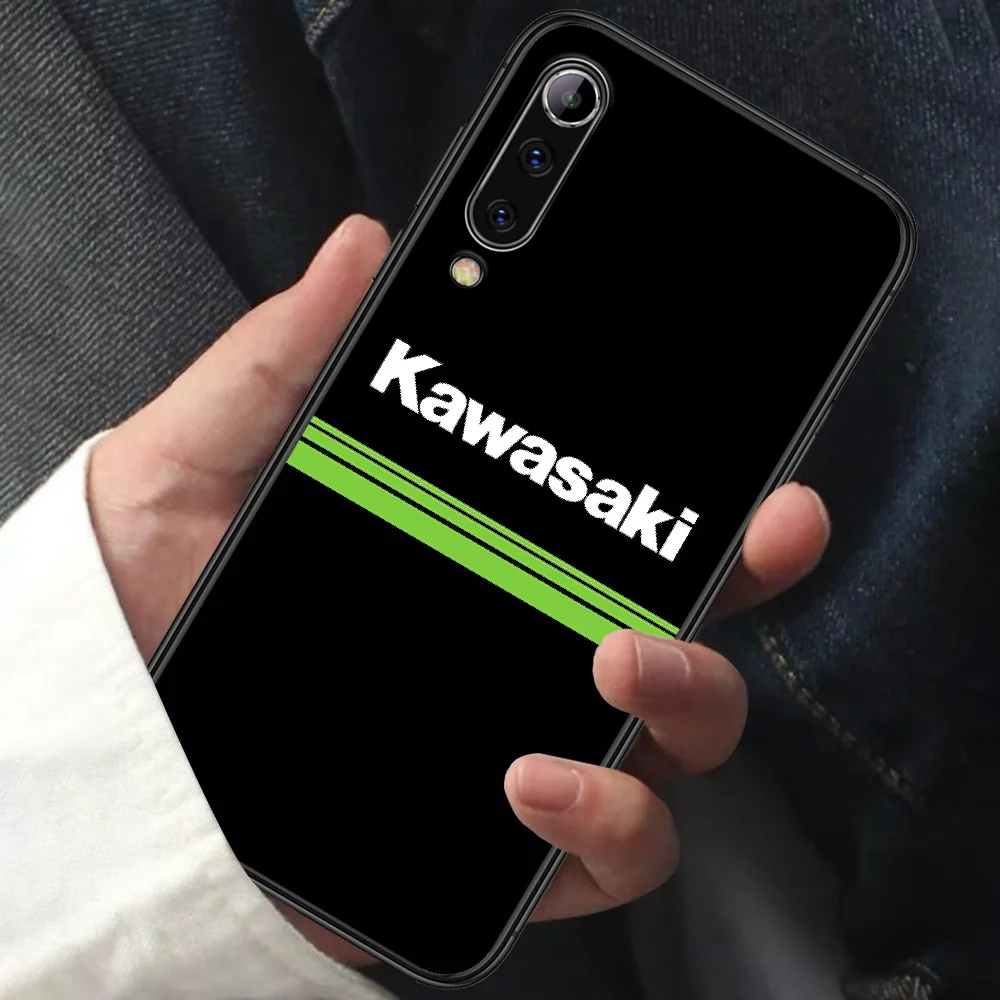 

Kawasaki Motorcycle Phone Case For XIAOMI MI Note 8 9 T 10 Pro Lite SE A2 A3 POCO X M MAX 2 3 black Funda Painting Back Soft