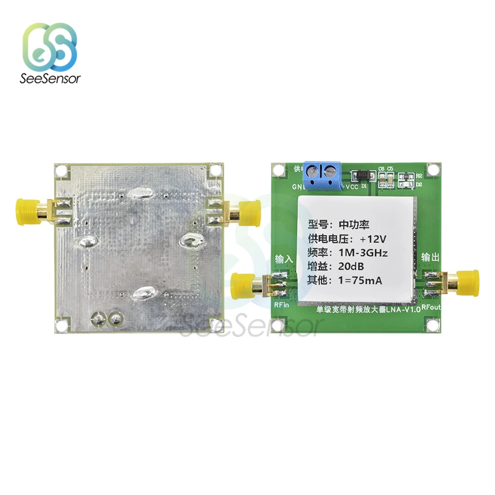 1-3000 МГц 2 4 ГГц 20 дБ 0 01-2000 32 1-2 64 LNA RF широкополосный усилитель с низким уровнем шума