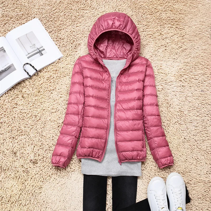 WSYORE размера плюс короткий пуховик осень зима с капюшоном ультра светильник