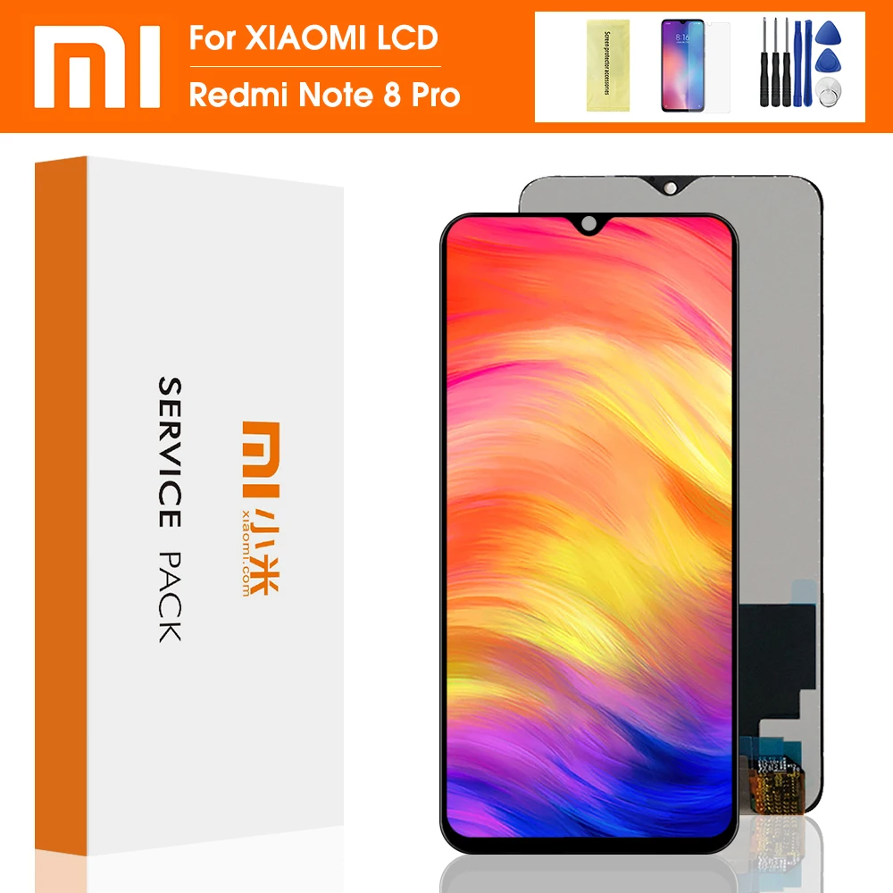 ЖК дисплей и сенсорный датчик в сборе для xiaomi Redmi Note 8 Pro M1906G7I|Экраны мобильных