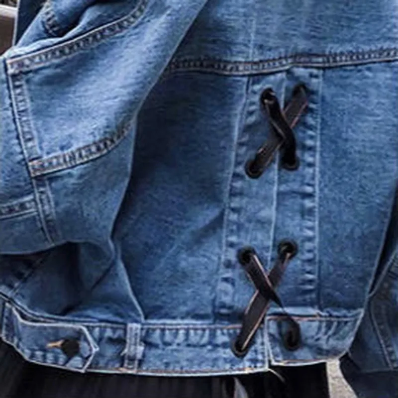 

Jackets Women Harajuku Denim Lovely Streetwear Korean Style Womens Pockets Casual Trendy Jacket All-match Leisure Chic Outwear
