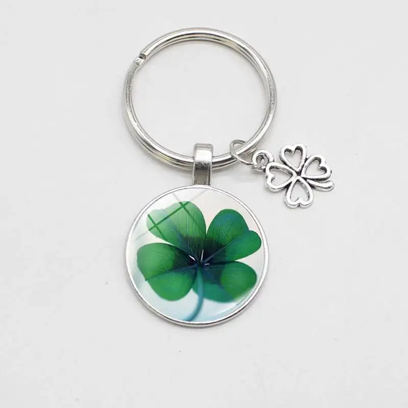 Классический брелок с кулоном в виде четырехлистного клевера унисекс Надежда