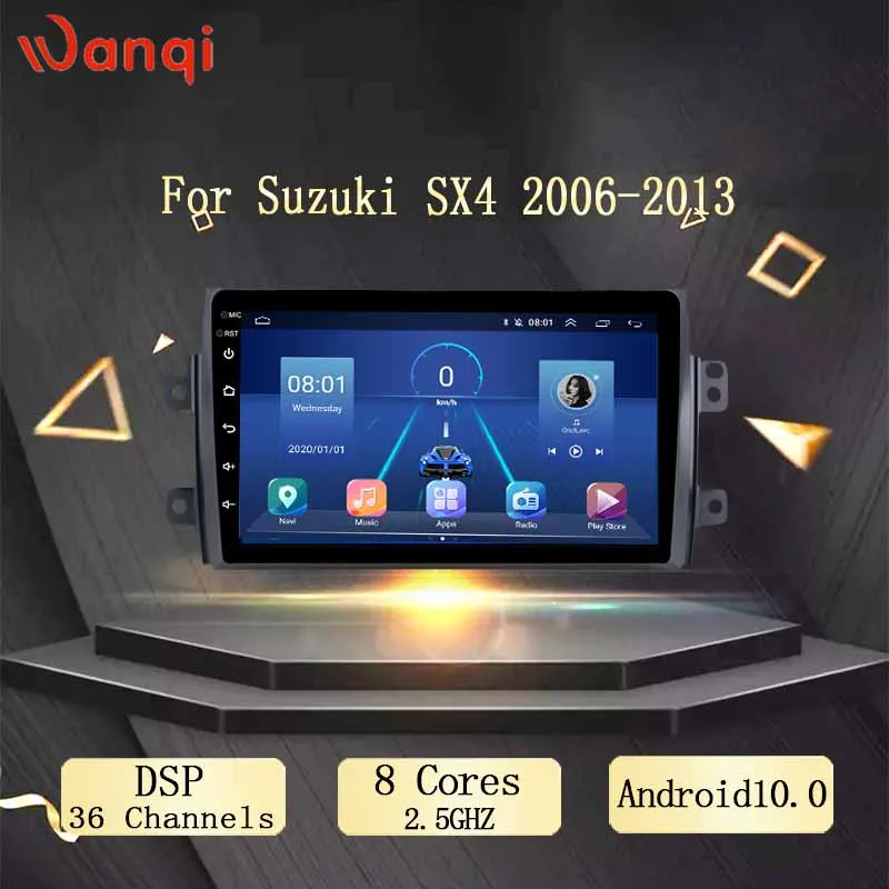Автомобильный DVD-плеер Wanqi 10 0 для Suzuki SX4 2006 2007 2008 2009 2010 2011 2012 2013 навигация Raido Player |