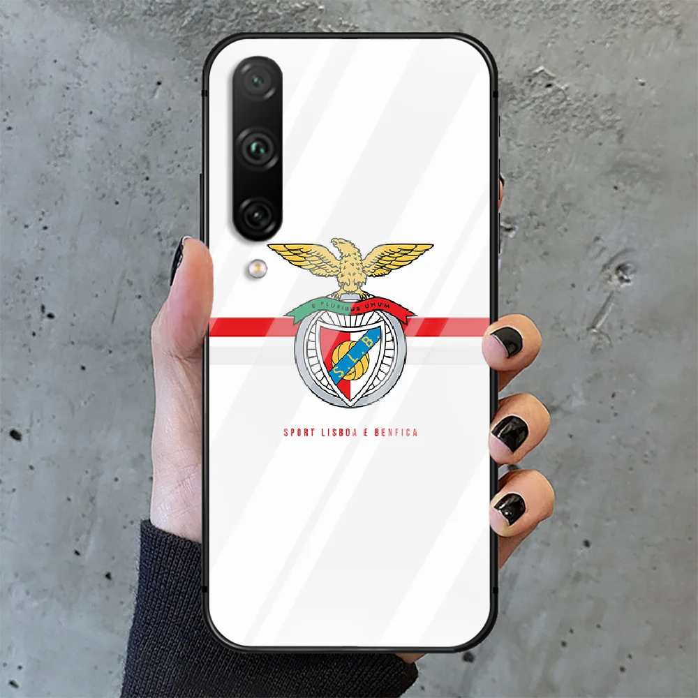 

Portugal football Benfica Phone Tempered Glass Case Cover For huawei honor 7 8 9 10 20 A X S lite i pro Trend Back 3D Luxury