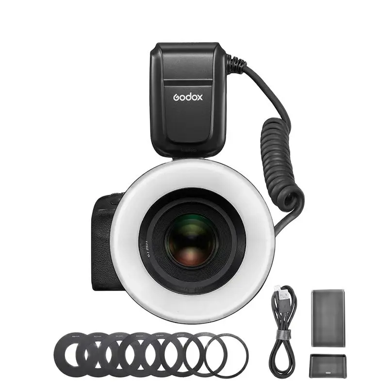 Godox MF R76 RING76 5000K Макросъемка светодиодная кольцевая лампа для макросъемки камеры