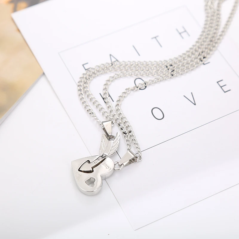 HTZZY 2021 Новое модное ожерелье для пары творческий Сращивание со стрелкой и