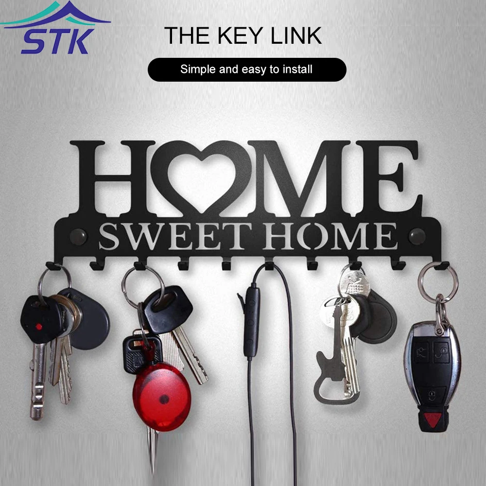 

10 Hooks Wall Mount Metal Hanger Front Door Key Hook Coat Rack Organizer Decorative For Home Store House Bedroom Vintage Decor